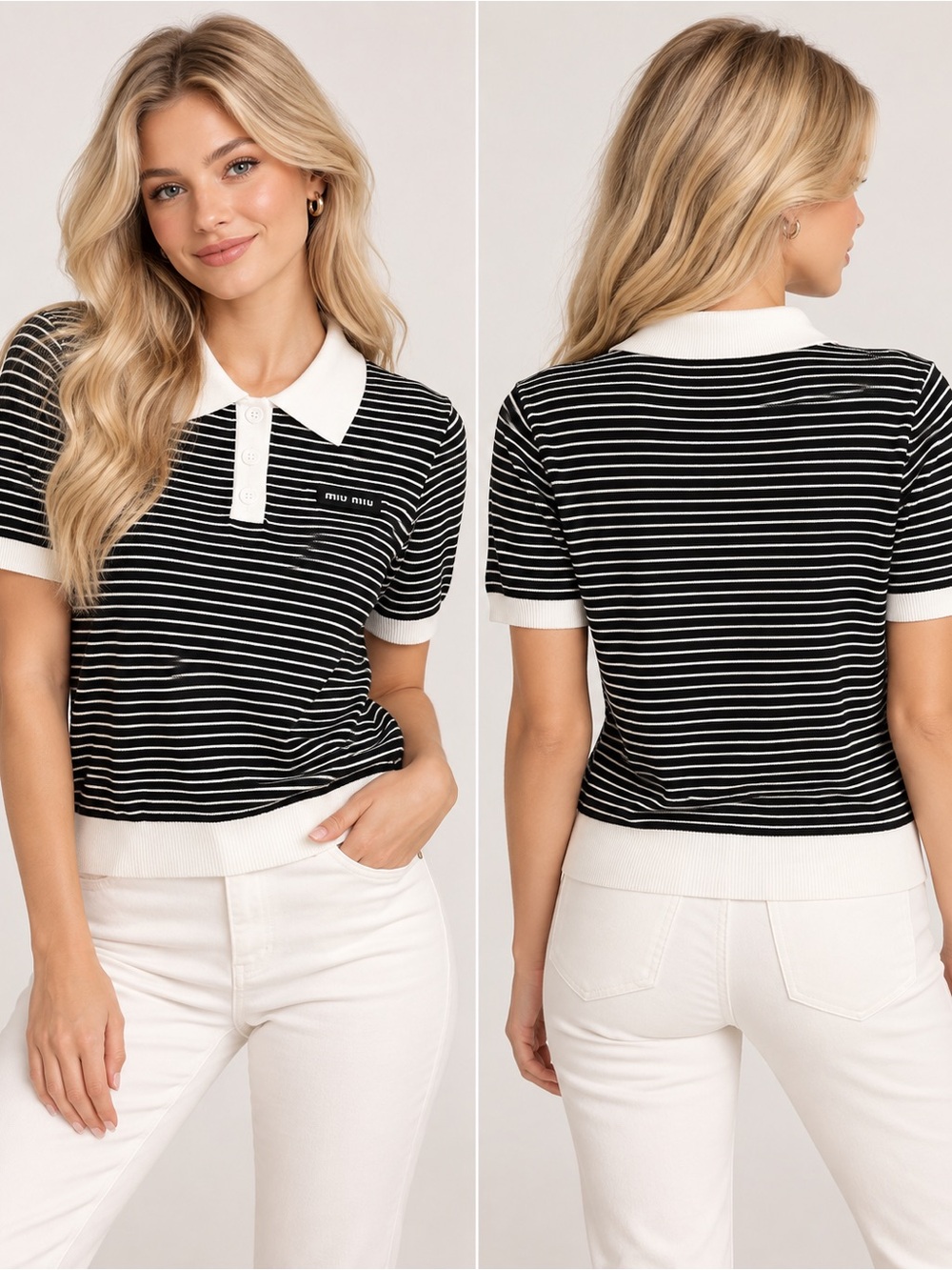 Miu Miu oversized polo shirt